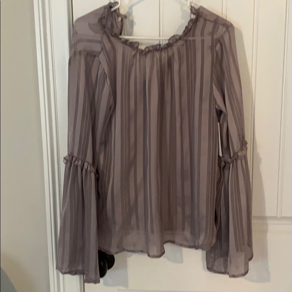 Silver sheer top